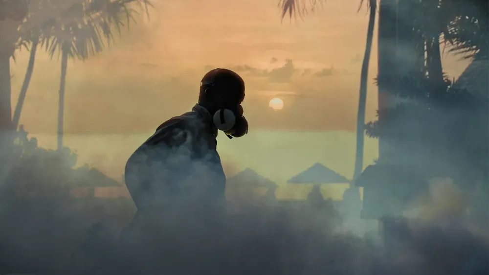 tropical landscape fighting off mosquitos zika virus